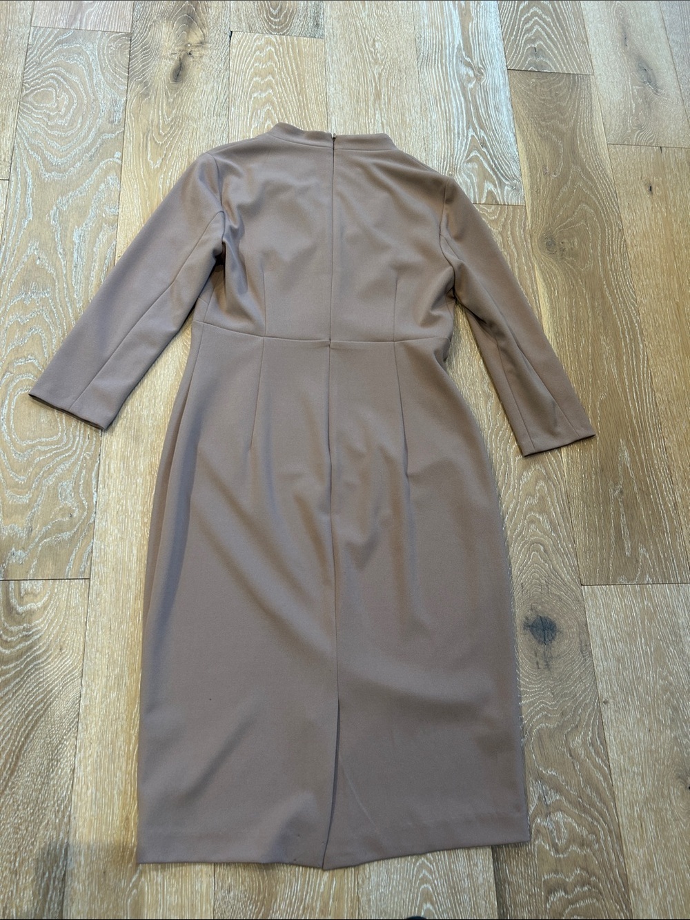 Calvin Klein Tan Sheath Dress Three Quarter Sleeve Size 8 - Picture 7 of 9